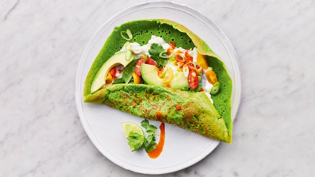 Spiced Green Probiotic Pancakes